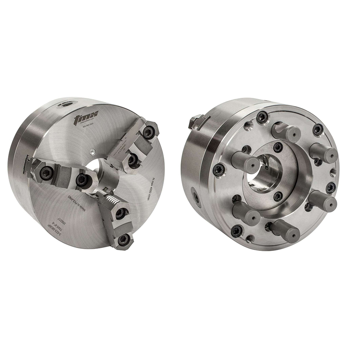 Chuck universal de precisión 8", 3 mordazas, montaje directo D1-4 Toolmex