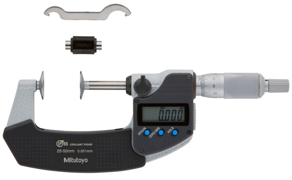 Micrómetros Digimatic de Discos IP65 25-50mm, Disco=20mm - Herramental