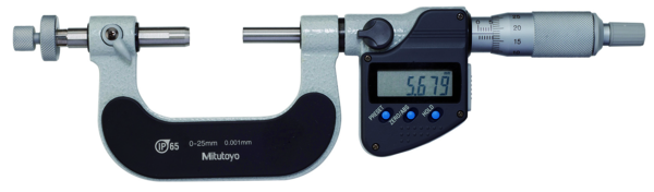 Micrómetros Digimatic para Dientes de Engranes IP65 pulg/mm, 3-4 pulg - Herramental