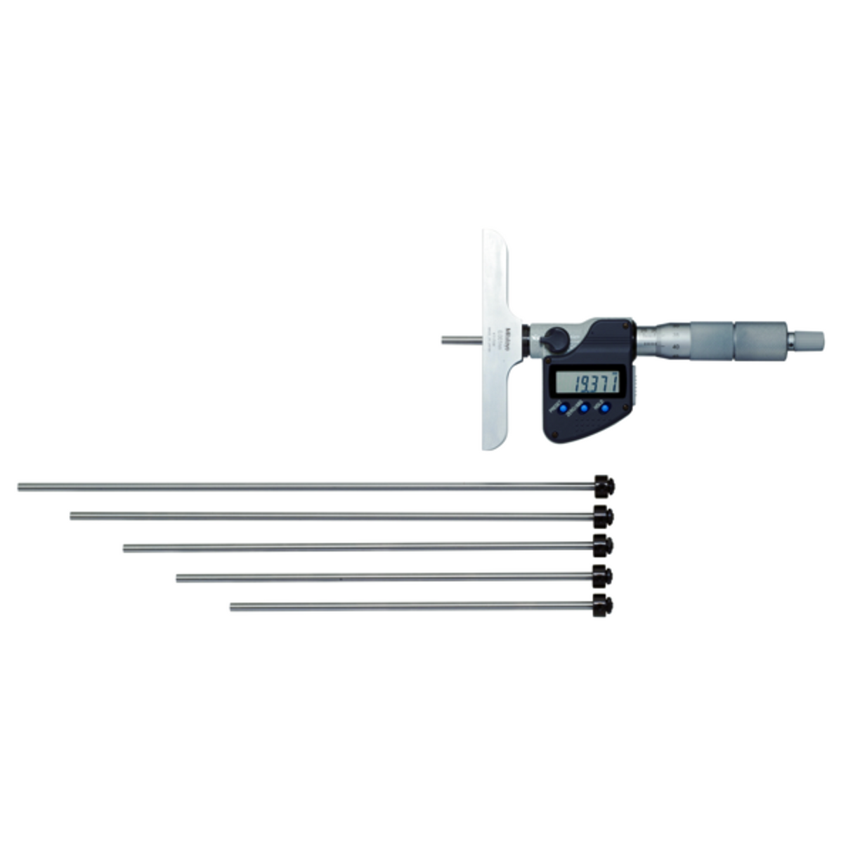 Micrómetro para profundidad digital 0-150mm, incluido 6 varillas