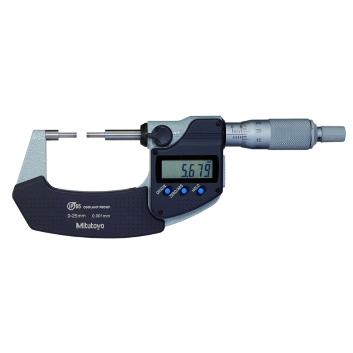 Micrómetros Digimatic con Topers Delgados IP65 0-25mm, 3mm Cara de medición Mitutoyo