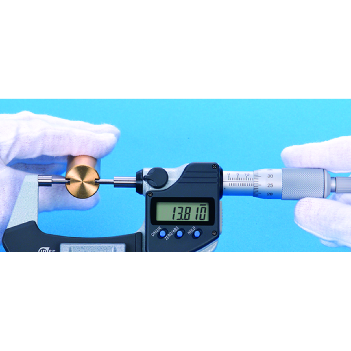 Micrómetros Digimatic con Topers Delgados IP65 0-25mm, 2mm Cara de medición