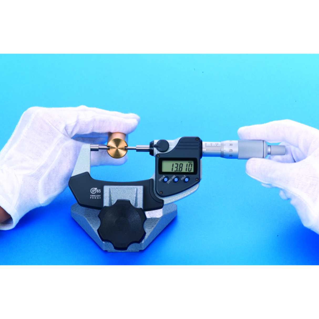 Micrómetros Digimatic con Topers Delgados IP65 pulg/mm, 0-1 pulg, 2mm Cara de medición