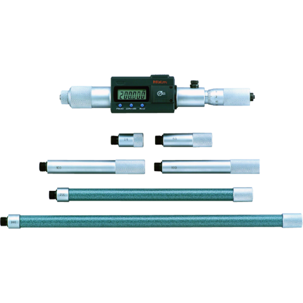 Micrómetro Digital de interiores tipo tubular (varilla) 200-1000mm, IP65, incluye 6 varillas