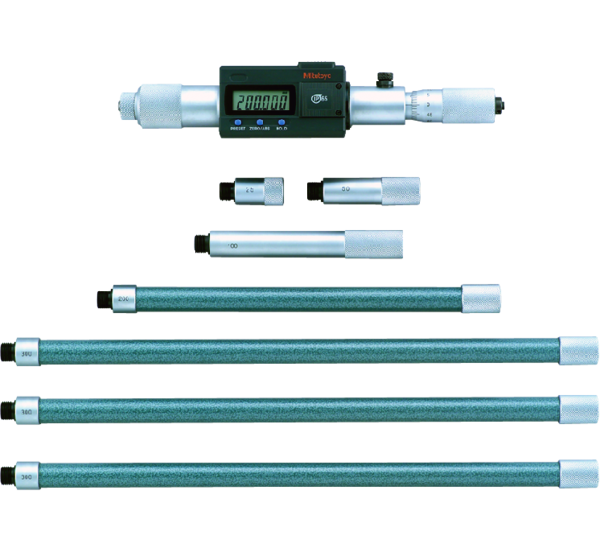 Micrómetro Digital de interiores tipo tubular (varilla) Pulg/mm, 8-60 pulg, IP65, incluye 7 varillas - Herramental