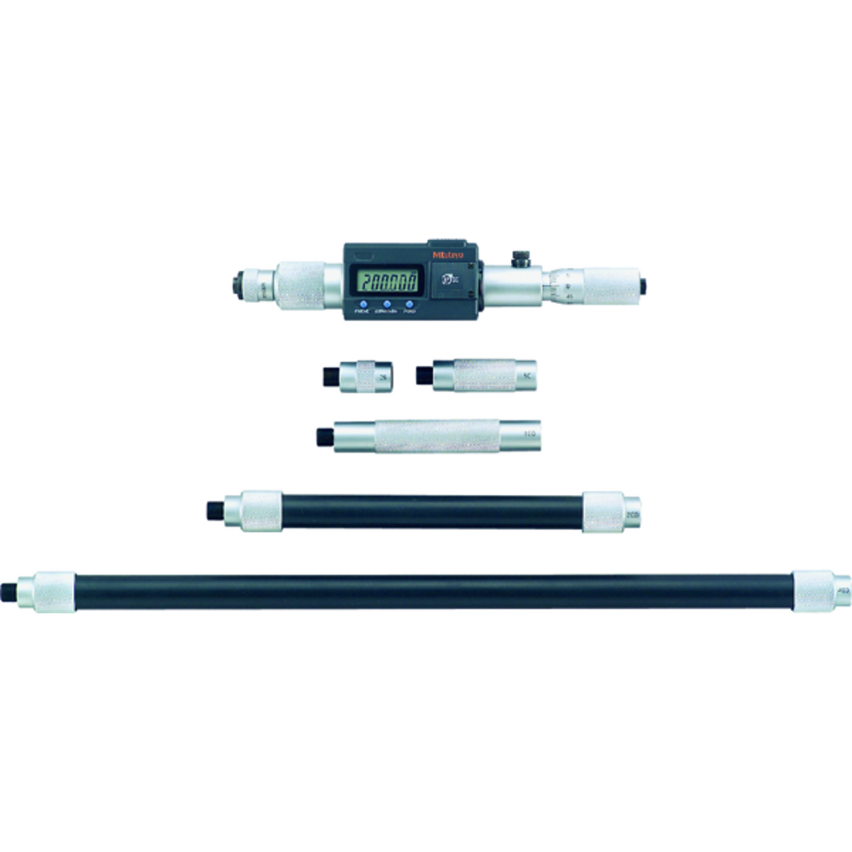 Micrómetro Digital de interiores tipo tubular (barra) Pulg/mm, 8-40 pulg, IP65, incluye 5 barras Mitutoyo