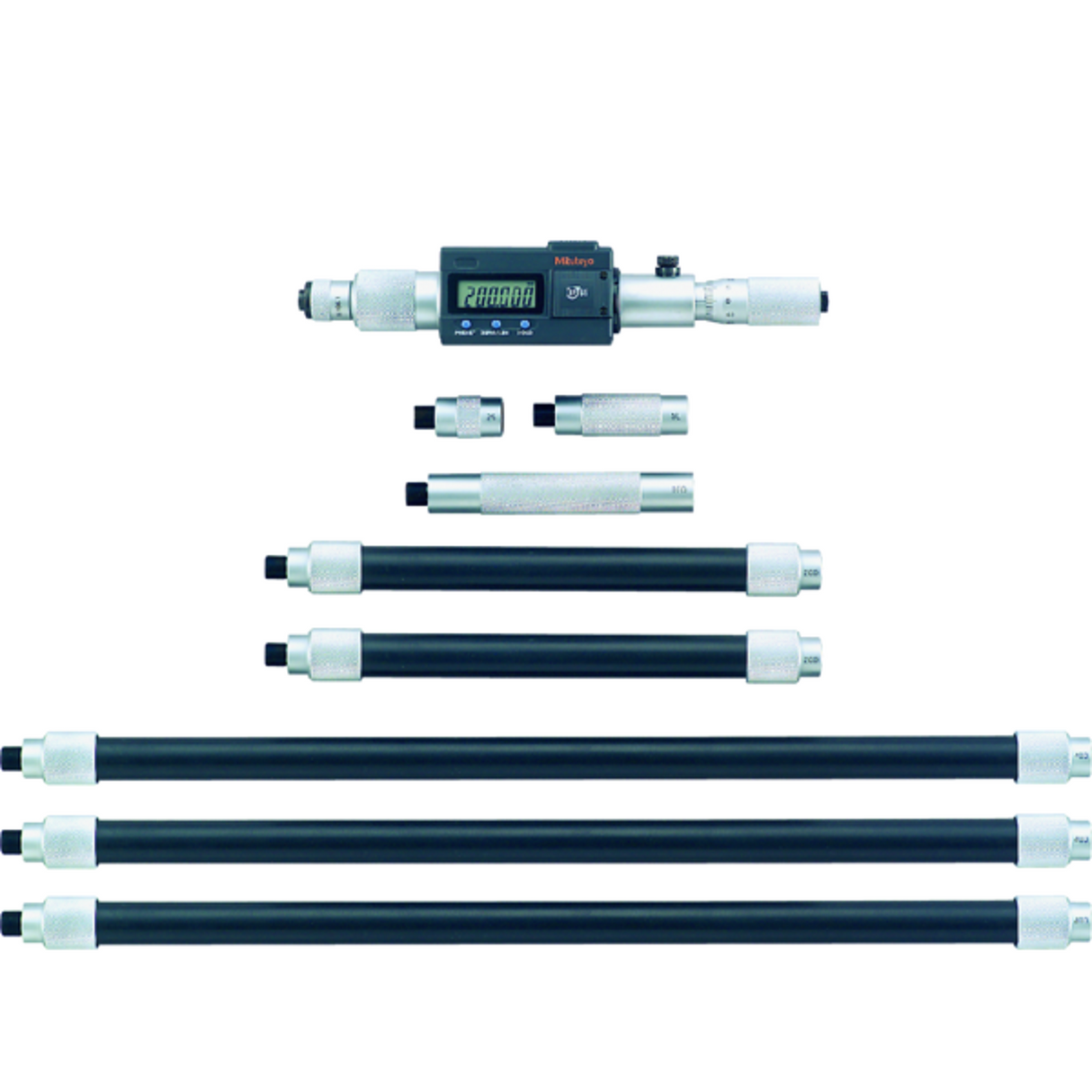 Micrómetro Digital de interiores tipo tubular (barra) Pulg/mm, 8-80 pulg, IP65, incluye 8 barras Mitutoyo