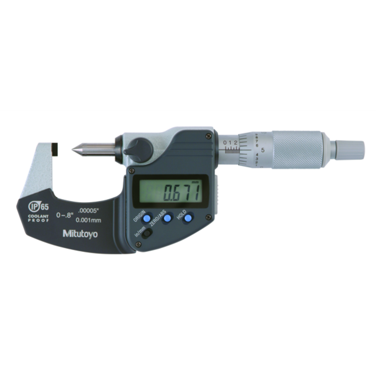 Micrómetros digimatic para altura de conectores IP65 pulg/mm, 0-0,8 pulg Mitutoyo