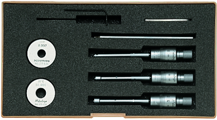 Juego Holtest de micrómetro interno de 3 puntas internas 6-12mm (3 piezas) - Herramental