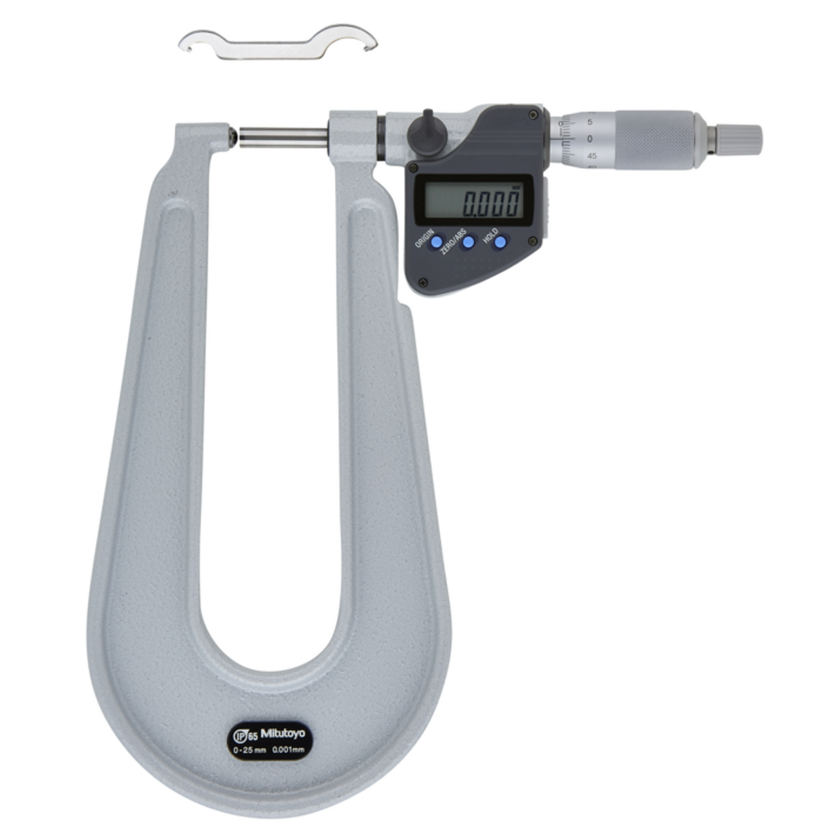 Micrómetros Digimatic para láminas metálicas IP65 0-25mm, Tope esférico Mitutoyo
