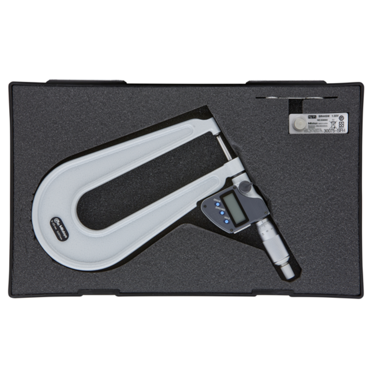 Micrómetros Digimatic para láminas metálicas IP65 0-25mm, Tope esférico Mitutoyo