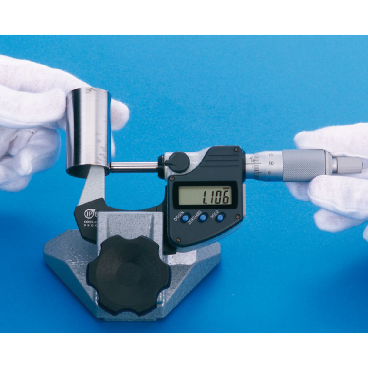 Micrómetro de tubo digital Tope esférico pulg/mm, 0-1 pulg, IP65