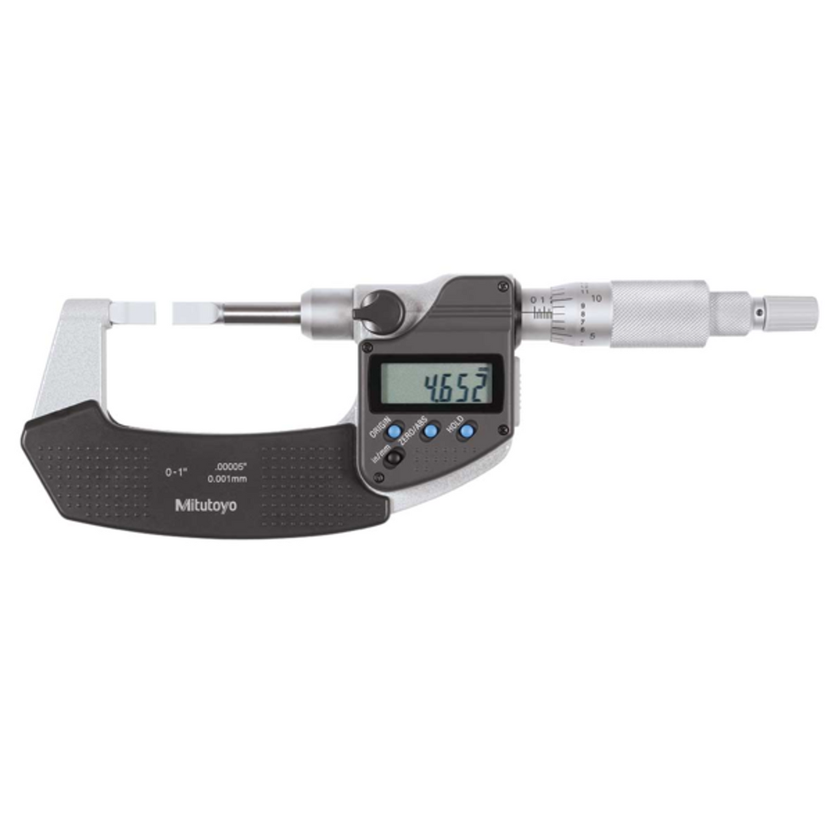 Micrómetro Digimatic de cuchillas hoja=0,75mm pulg/mm, 0-1 pulg Mitutoyo