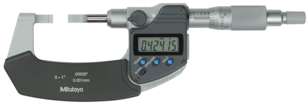 Micrómetro Digimatic de cuchillas  hoja=0,4mm pulg/mm, 0-1 pulg - Herramental