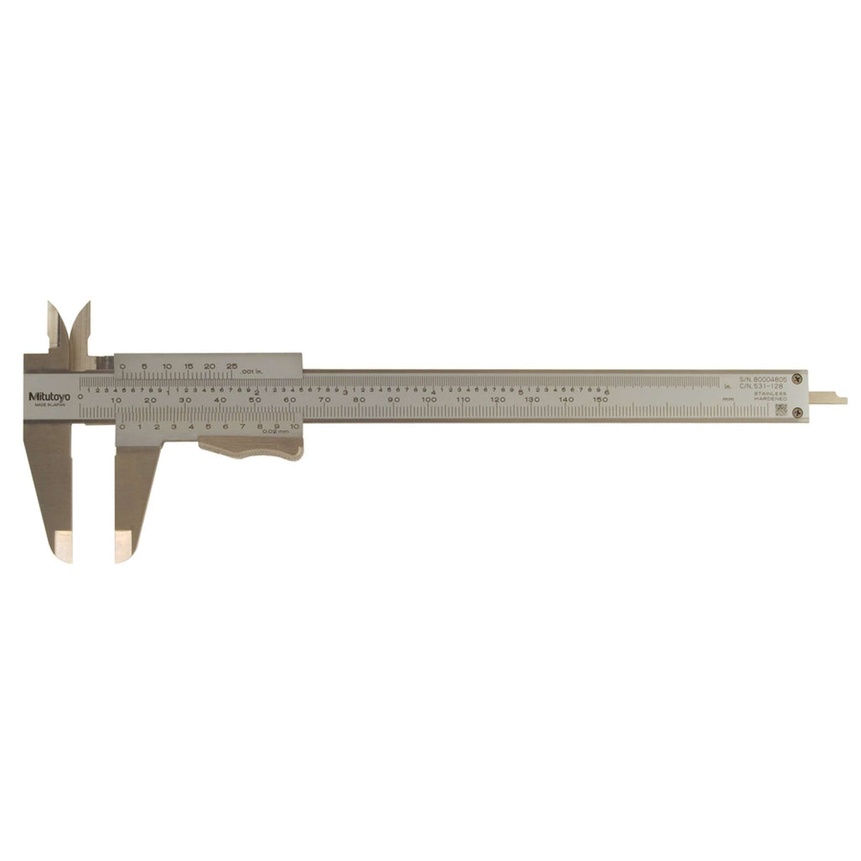 Calibrador vernier con freno de muelle 0-150mm/0-6 pulg, 0.02mm, mm/pulg Mitutoyo