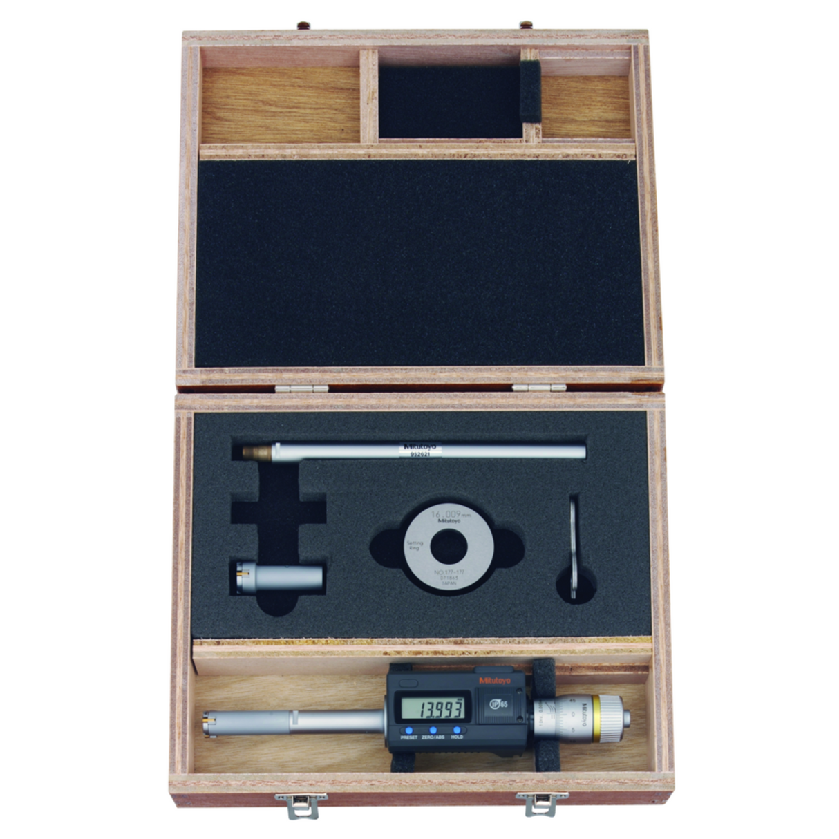 Juego de Holtest Digimatic de 3 puntas internas 12-20mm, Cabezas intercambiables IP65, TIN Mitutoyo