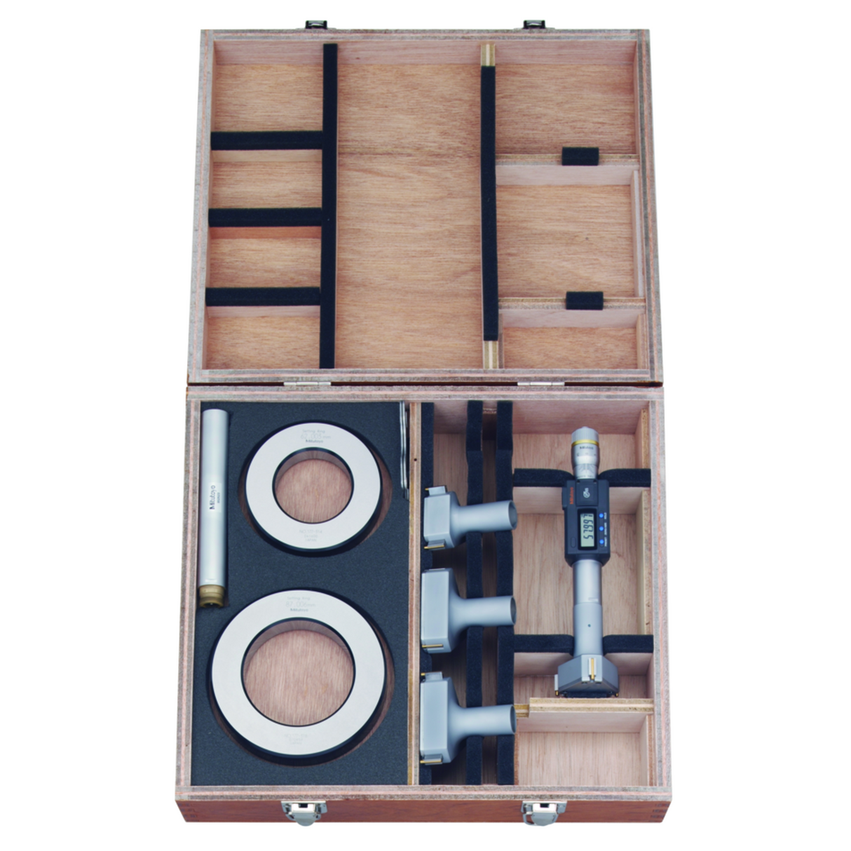 Juego de Holtest Digimatic de 3 puntas internas 50-100mm, Cabezas intercambiables IP65, TIN Mitutoyo