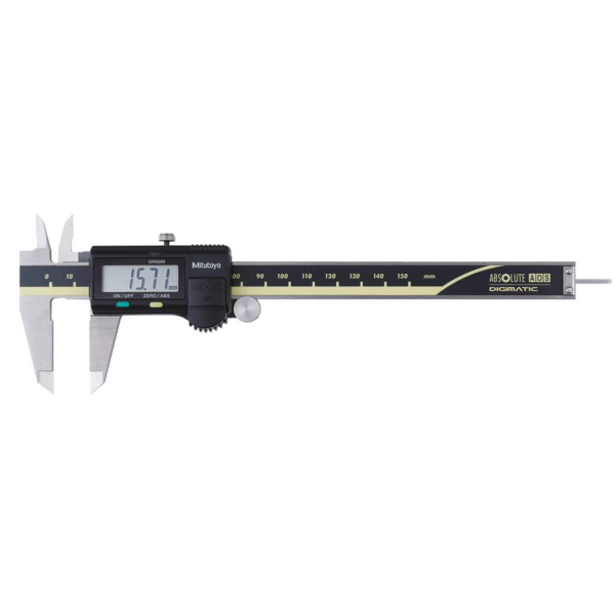 Calibrador digital ABS AOS 0-150mm, Rodillo para el pulgar, Salida de datos. Mitutoyo