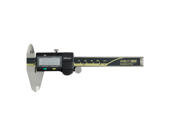 Calibrador digital ABS AOS pulg/mm, 0-4 pulg,  Rodillo para pulgar, salida de datos - Herramental