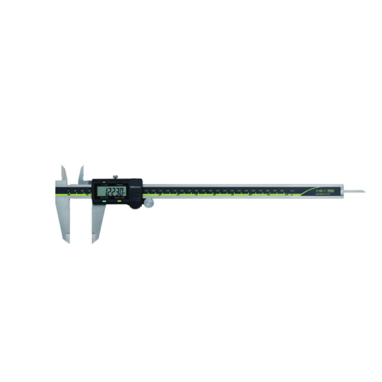 Calibrador digital ABS AOS pulg/mm, 0-12 pulg, Rodillo para pulgar, Salida de datos Mitutoyo