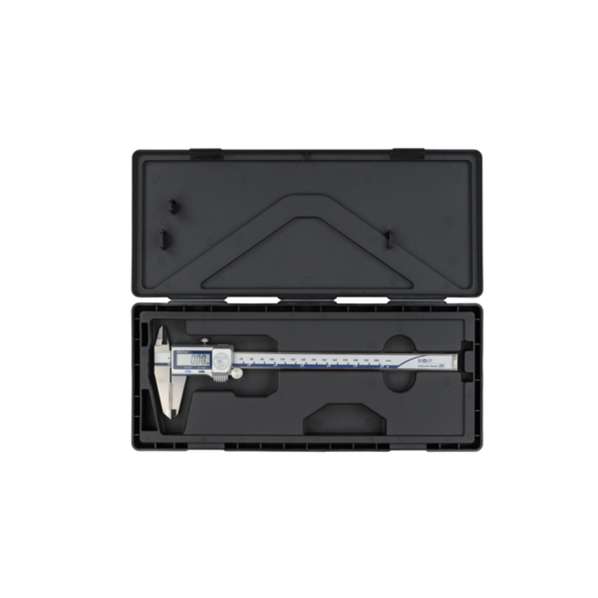 Calibrador ABS digital a prueba de refrigerante IP67 pulg/mm, 0-8 pulg, Rodillo para el pulgar, puntas de carburo. Mitutoyo