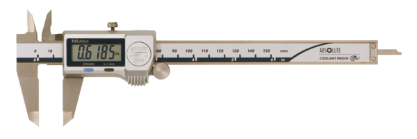 Calibrador ABS digital a prueba de refrigerante IP67 pulg/mm, 0-6 pulg, Rodillo para el pulgar, sin salida de datos - Herramental