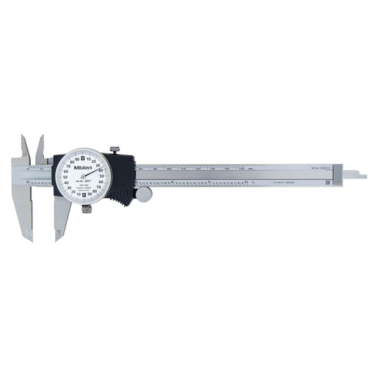 Calibrador con Carátula 0-6 pulg, 0.001 pulg, 0.1 pulg/rev., pulg Mitutoyo
