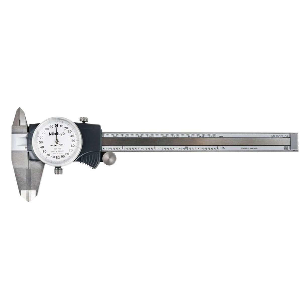 Calibrador con Carátula con puntas de carburo para medición de exteriores 0-6 pulg, 0.001 pulg, 0,2 pulg/rev., pulg Mitutoyo