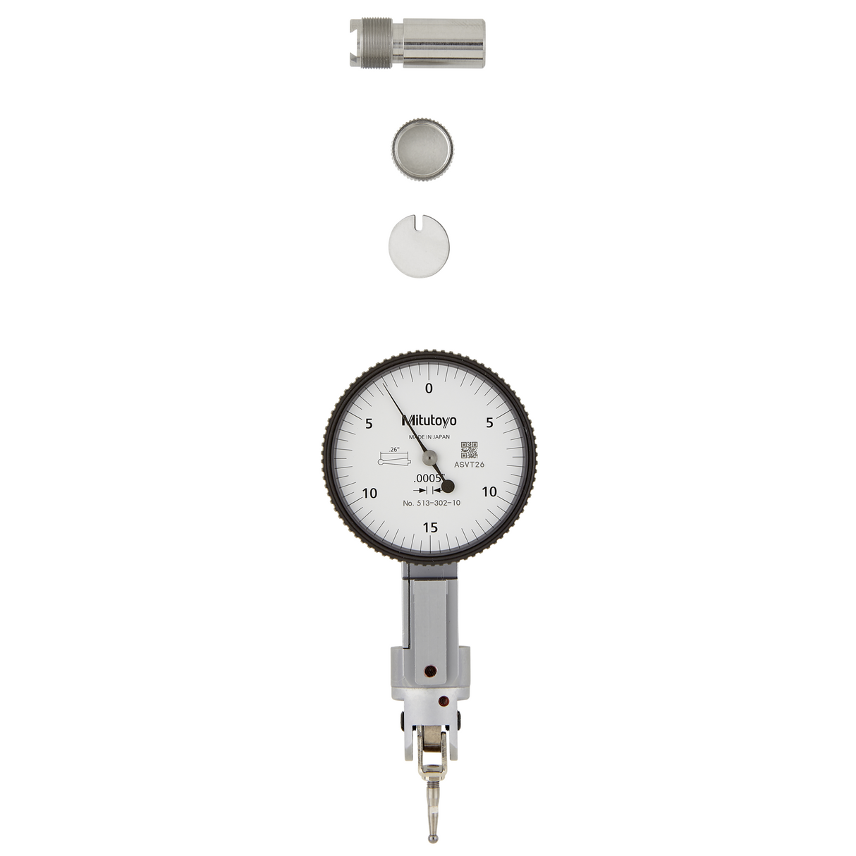 Indicador de carátula tipo palanca, Tipo Universal 0,03 pulg, 0,0005 pulg,Juego básico