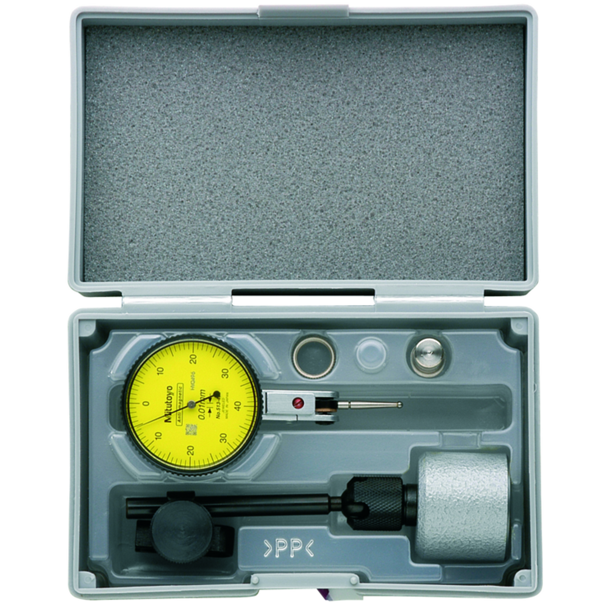 Indicador de carátula tipo palanca, Tipo horizontal 0,8mm, 0,01mm, con base magnética