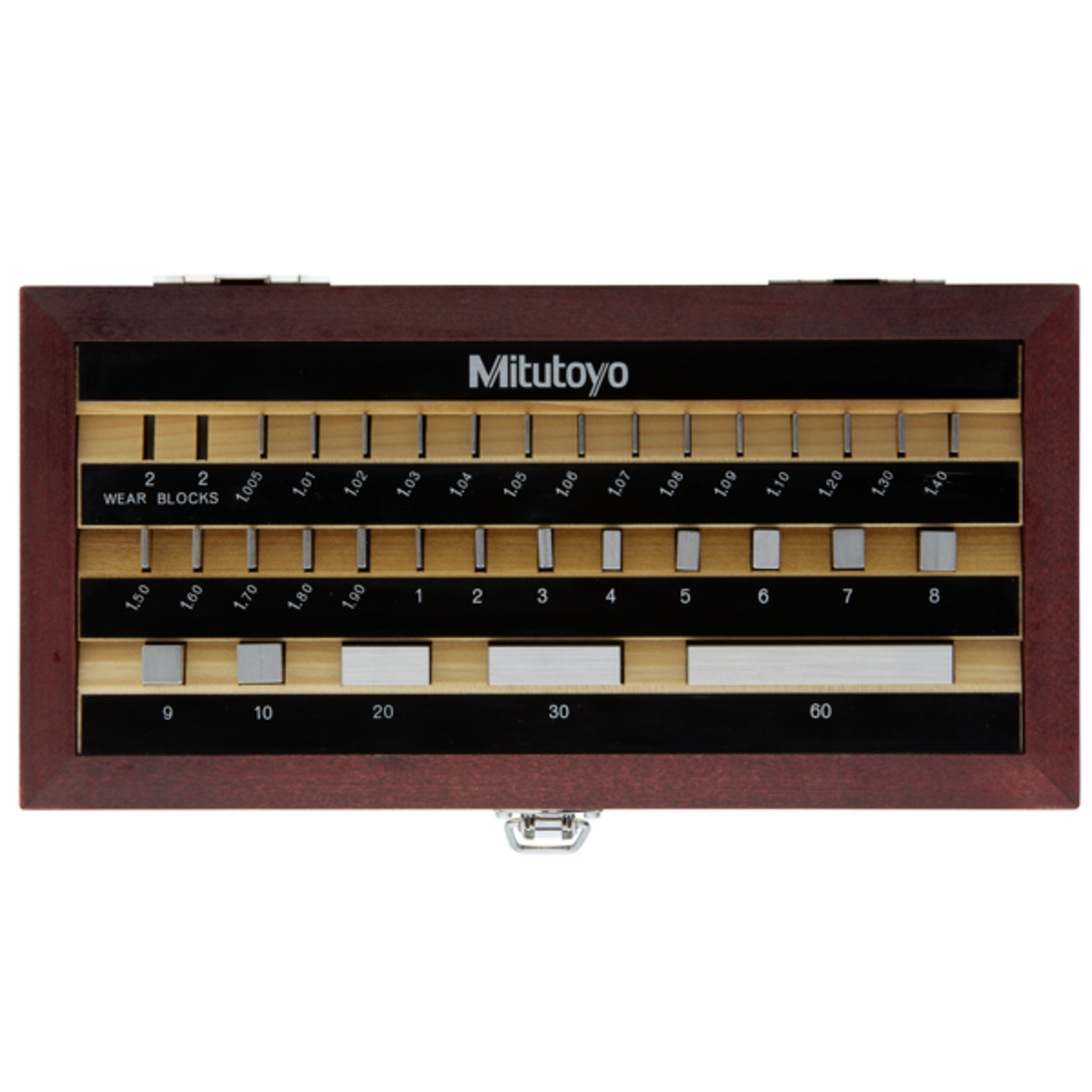 Juego de bloques patrón rectangular, mm, certificado de inspección, ISO, 32 Bloques, Grado 1, Acero Mitutoyo