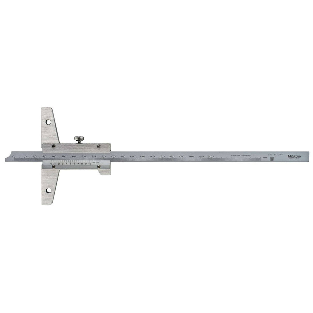 Medidor para profundidad con Vernier, ancho 0-200mm, 0,05mm Mitutoyo
