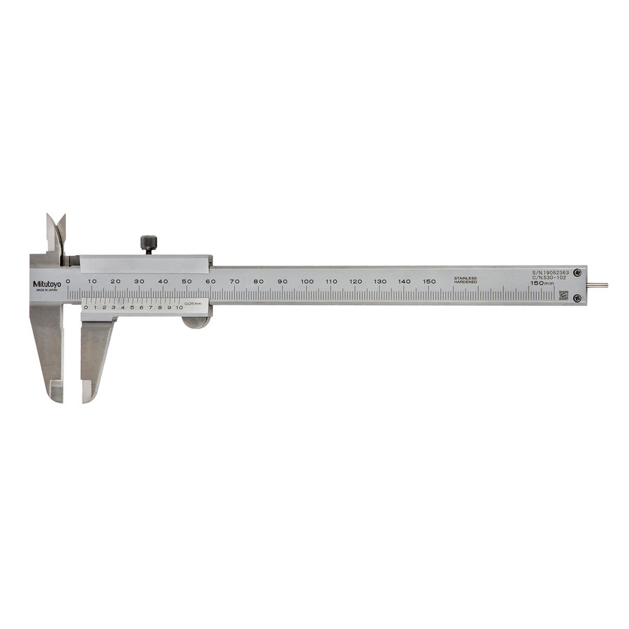 Calibrador vernier con barra para medición de profundidad 0-150mm, 0.05mm, mm - Herramental