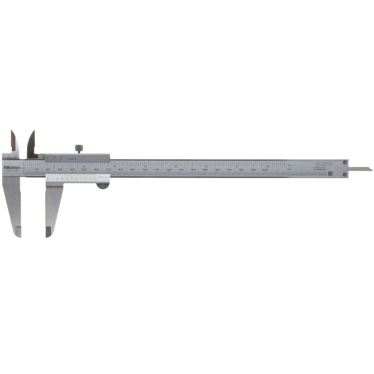 Calibrador vernier 0-200mm/0-8 pulg, 0.05mm, mm/pulg Mitutoyo