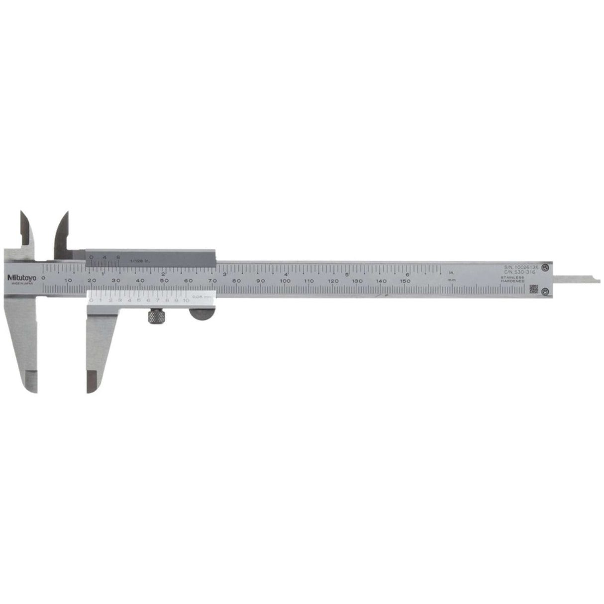 Calibrador vernier 0-150mm/0-6 pulg, 0.05mm, mm/pulg Mitutoyo