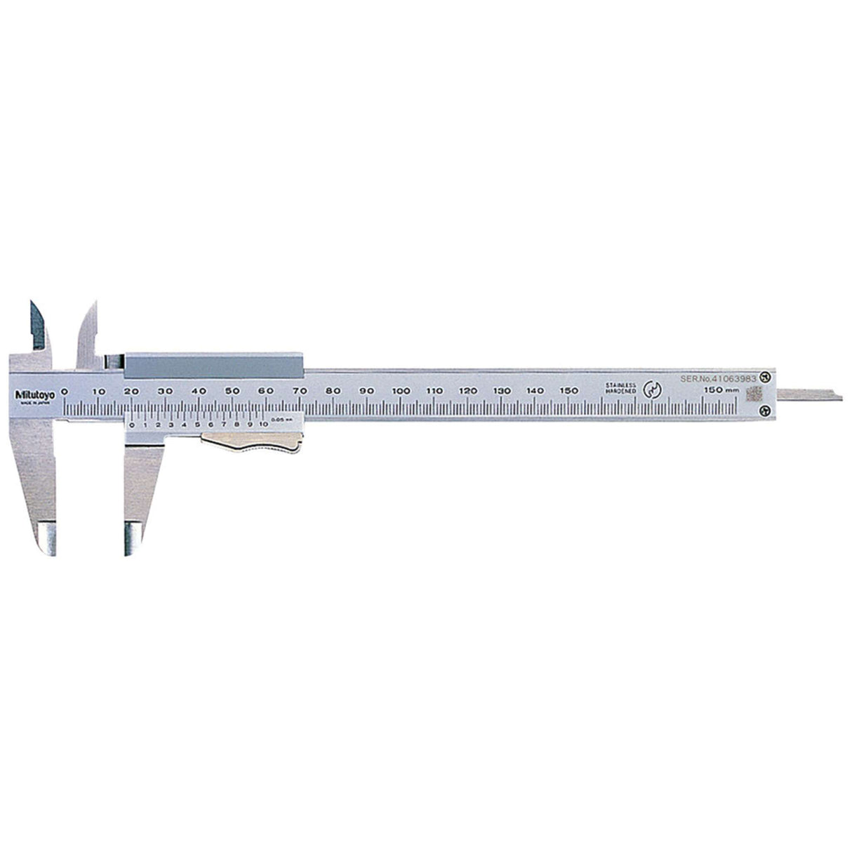 Calibrador vernier con freno de muelle 0-150mm, 0.05mm, mm