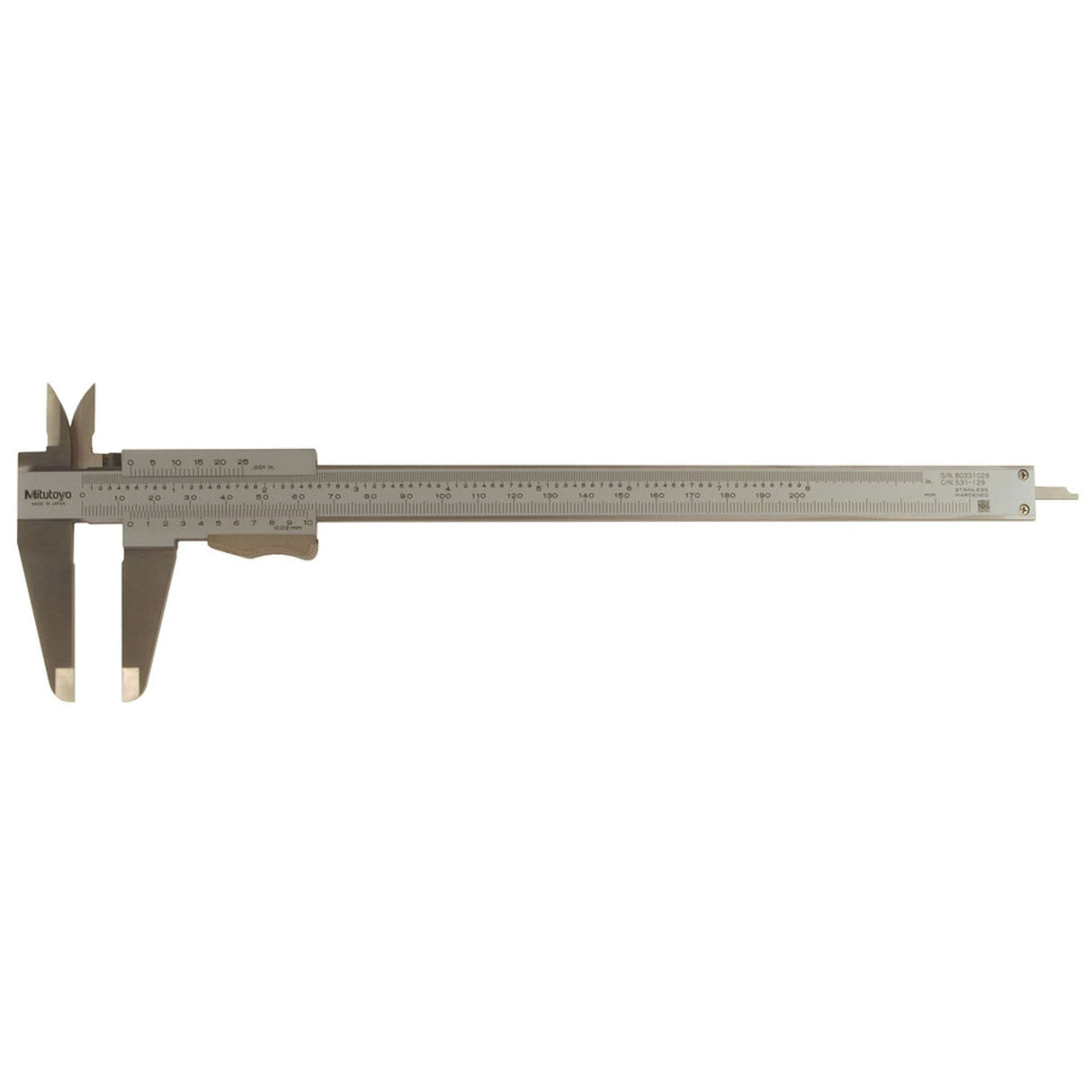 Calibrador vernier con freno de muelle 0-200mm/0-6 pulg, 0.02mm, mm/pulg Mitutoyo