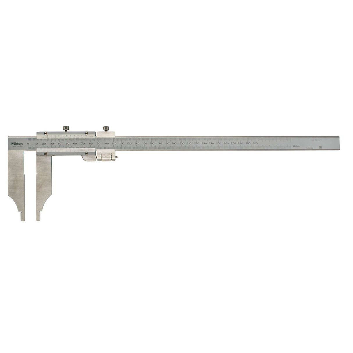 Calibrador vernier, puntas largas, ajuste fino. 0-300mm, 0.02mm, mm Mitutoyo