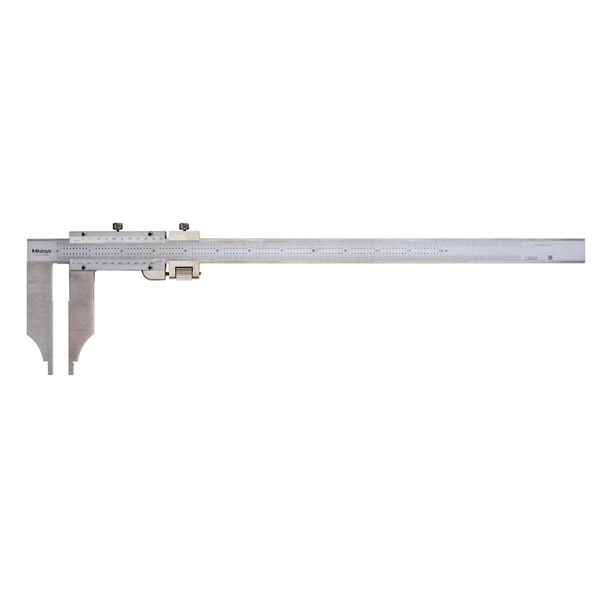 Calibrador vernier, puntas largas, ajuste fino. 0-12 pulg, 0.001 pulg, pulg Mitutoyo
