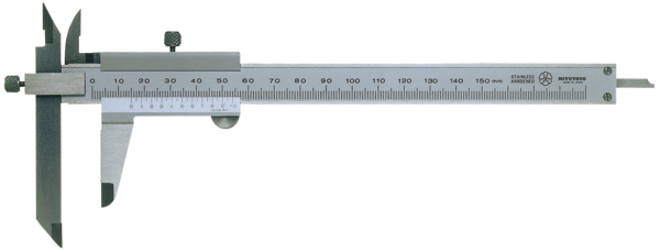 Calibrador Vernier de punta ajustable 0-150mm, 0.05mm, mm - Herramental