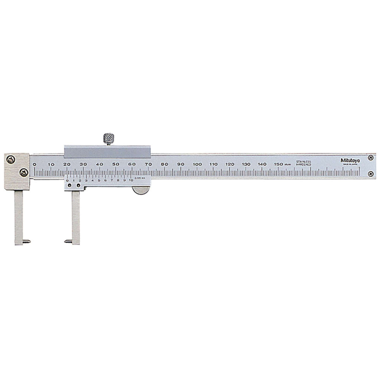 Calibrador Vernier tipo para cuellos con puntas cónicas 0-150mm, 0.05mm, mm Mitutoyo