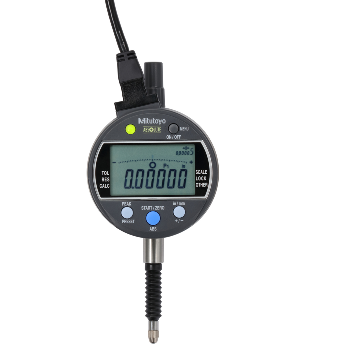 Indicador digital, ID-C Tipo ASME/ANSI, pulg/mm, 0,5 pulg, 0,00005 pulg,Tapa con oreja