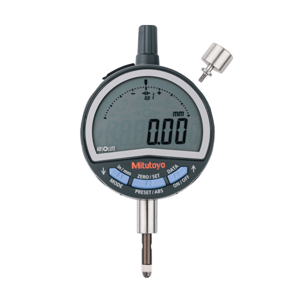 Indicador digital ID-C, Tipo ASME/ANSI tipo de fuerza baja pulg/mm, 0,5 pulg, 0,0005 pulg, tapa plana Mitutoyo