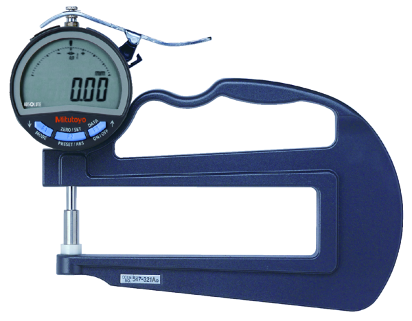 Medidor de espesor digital,  Arco profundo 0-10mm, 0,01mm - Herramental