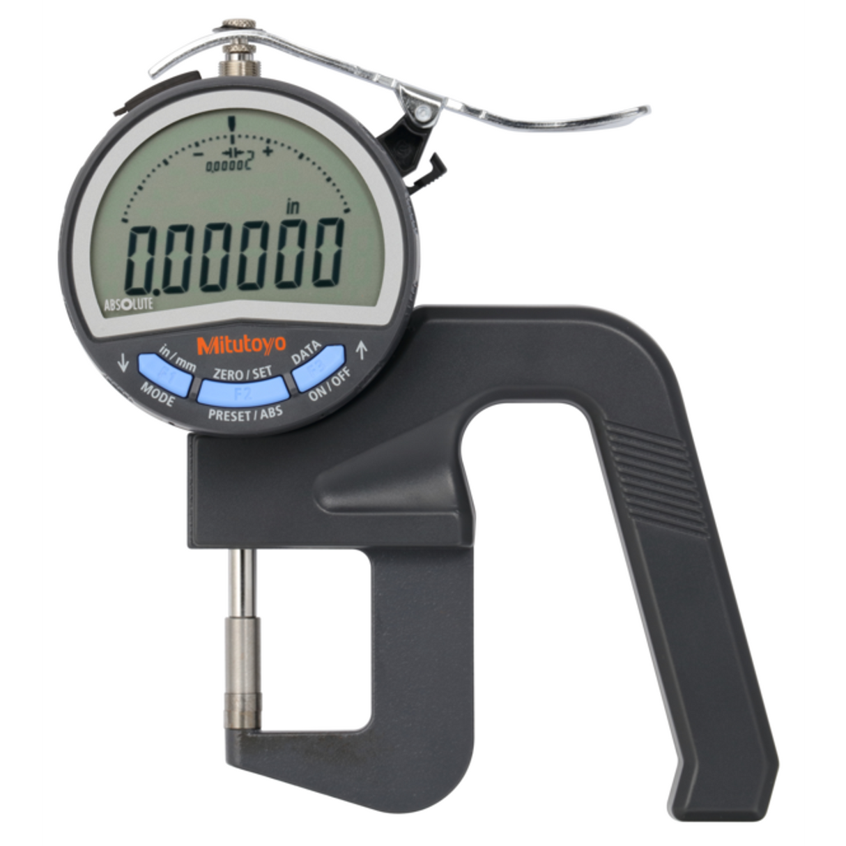 Medidor de espesor digital, alta exactitud pulg/mm, 0-0,47 pulg, 0,00005 pulg