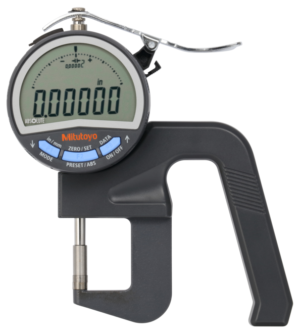 Medidor de espesor digital, alta exactitud  pulg/mm, 0-0,47 pulg, 0,00005 pulg - Herramental