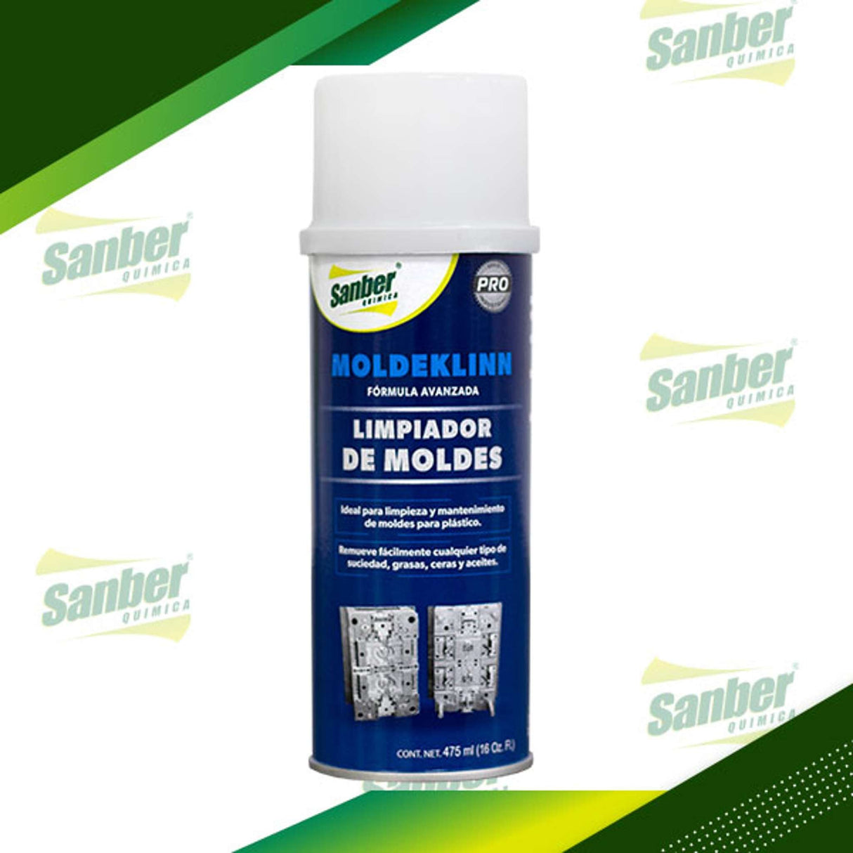 MOLDEKLINN Limpiador de moldes, Bote Spray 16 Oz. Sanber