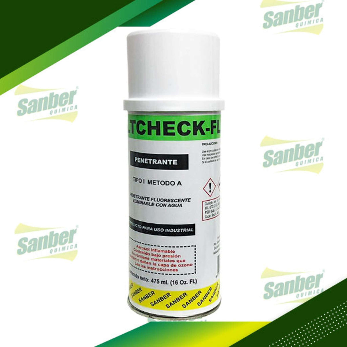 FAULTCHECK-FL Llíquido penetrante fluorescente lavable con agua, aerosol Sanber