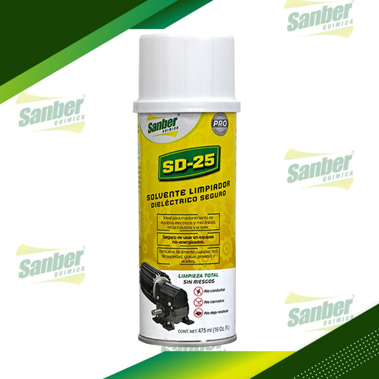 SD-25 SOLVENTE DIELECTRICO SPRAY 16 OZ. Bote Sanber