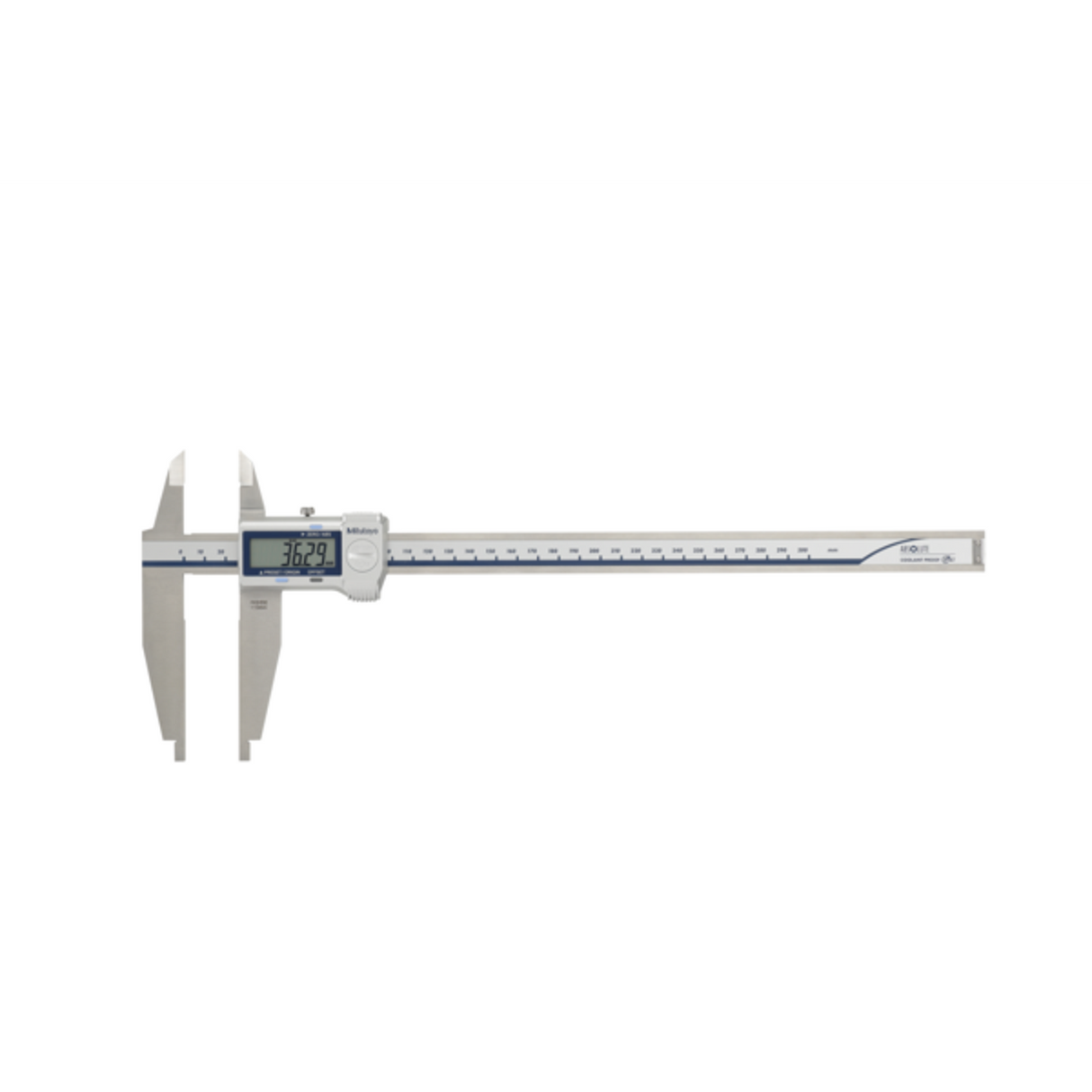 Calibrador digital ABS con puntas para exteriores/interiores y puntas estándar IP67, 0-300mm Mitutoyo